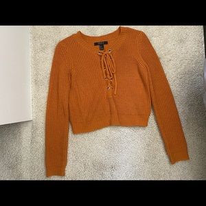 F21 cropped sweater